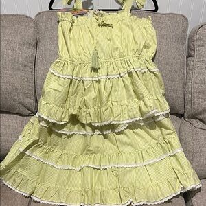 Elegant lime Tiered Women's Dress